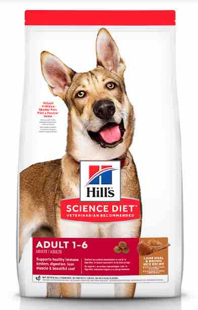 Hill's Science Diet Alimento Seco para Perro Adulto Raza Mediana/ Grande Receta Cordero y Arroz Integral, 14.9 kg